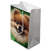 ポメラニア犬ドッグインセントパトリックのデイドレス ミディアムペーパーバッグ (裏面アングル)