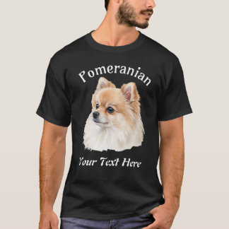 ポメラニア犬ドッグカスタムカスタマイズ Tシャツ