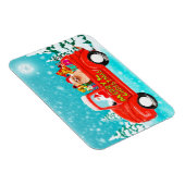 ポメラニア犬ドッグクリスマスデリバリトラック マグネット (右側)