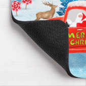 ポメラニア犬ドッグクリスマスデリバリートラック雪 マウスパッド (コーナー)