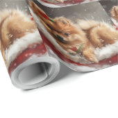 ポメラニア犬ドッグクリスマスフェスティバル ラッピングペーパー (ロールコーナー)
