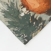 ポメラニア犬ドッグクリスマスヴィンテージビーチ フリースブランケット (角)