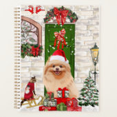 ポメラニア犬ドッグクリスマス プランナー手帳 (正面)