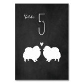 ポメラニア犬ドッグシルエット結婚披露宴 テーブルナンバー (裏面)