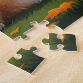 ポメラニア犬ドッグズパンプキンハロウィンおもしろい ジグソーパズル (側面)