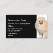 ポメラニア犬ドッグズブリーダーPETシッター 名刺 (正面)