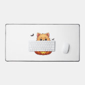 ポメラニア犬ドッグハッピーハローウィンクラシックカボチャT-S デスクマット (キーボード&マウス)