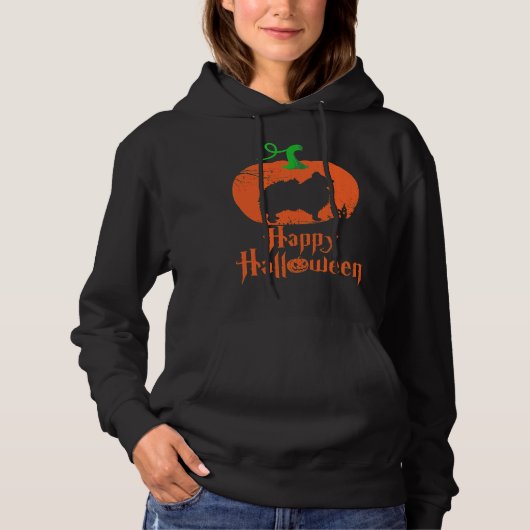ポメラニア犬ドッグハロウィーン パーカ (正面)