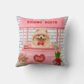 ポメラニア犬ドッグバレンタインデーキスをするス クッション (裏面)