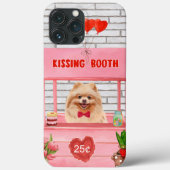 ポメラニア犬ドッグバレンタインデーキスをするス Case-Mate iPhoneケース (裏面)