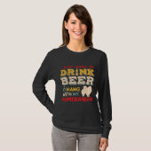 ポメラニア犬ドッグパパビア恋人 Tシャツ (正面フル)
