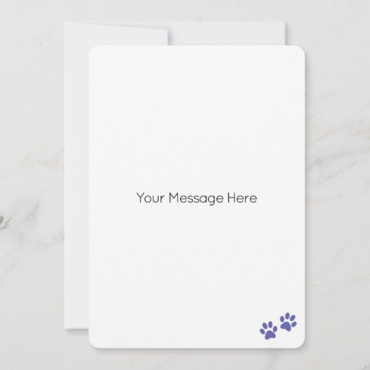 ポメラニア犬ドッグパーソナライズされたハッピーバースデーフラット カード (裏面)