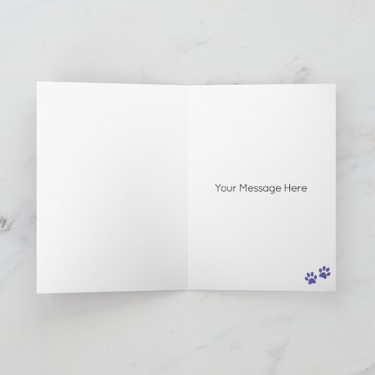 ポメラニア犬ドッグパーソナライズされたハッピーバースデー カード (内部)