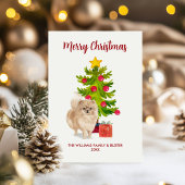 ポメラニア犬ドッグファミリークリスマス シーズンカード