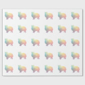 ポメラニア犬ドッグブリードジオシルエットパステル ラッピングペーパー (フラット)