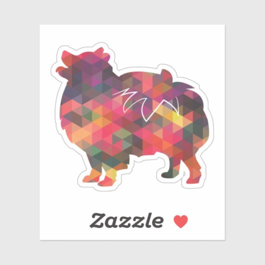 ポメラニア犬ドッグブリードジオシルエット数々の シール (シート)