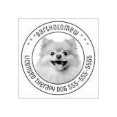 ポメラニア犬ドッグペットフォトラウンド ラバースタンプ (インプリント)