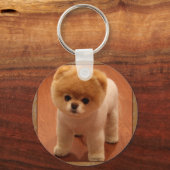 ポメラニア犬ドッグペットワン子小愛らしいベビー キーホルダー (正面)