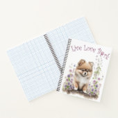 ポメラニア犬ドッグママフローラ ノートブック (内部)