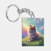 ポメラニア犬ドッグメモリアルレインボーブリッジ記憶 キーホルダー (正面左)