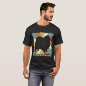 ポメラニア犬ドッグ恋人レトロヴィンテージ Tシャツ (正面フル)