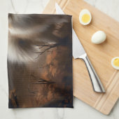 ポメラニア犬ハロウィンホラー キッチンタオル (四つ折り)