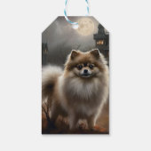 ポメラニア犬ハロウィンホラー ギフトタグ (裏面)