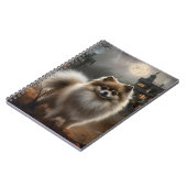 ポメラニア犬ハロウィンホラー ノートブック (左側)