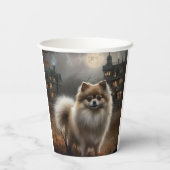 ポメラニア犬ハロウィンホラー 紙コップ (裏面)