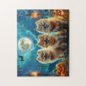 ポメラニア犬ハロウィン不気味 ジグソーパズル (縦)