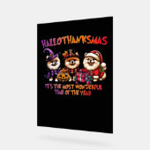 ポメラニア犬ハロウィーン感謝祭クリスマスクラス アクリルサイン (傾斜)