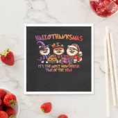 ポメラニア犬ハロウィーン感謝祭クリスマスクラス スタンダードランチョンナプキン (インサイチュ)