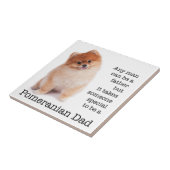 ポメラニア犬パパセラミックタイル タイル (側面)