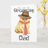 ポメラニア犬パパ カード (黄色い花)