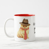 ポメラニア犬パパ ツートーンマグカップ (左)