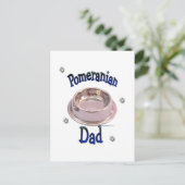 ポメラニア犬パパ ポストカード (スタンド正面)