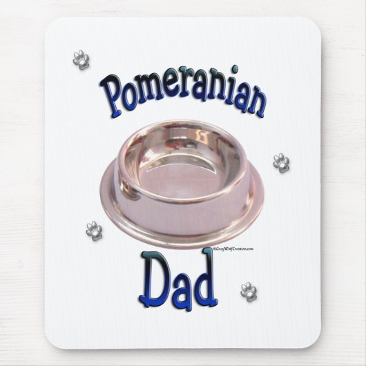ポメラニア犬パパ マウスパッド (正面)