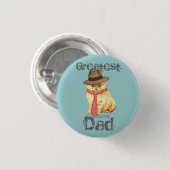 ポメラニア犬パパ 缶バッジ (正面&裏面)