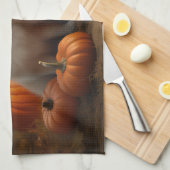 ポメラニア犬パピーオータムデライトカボチャ キッチンタオル (四つ折り)