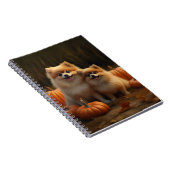 ポメラニア犬パピーオータムデライトカボチャ ノートブック (右側)