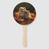 ポメラニア犬パピーオータムデライトカボチャ ハンドファン (裏面)