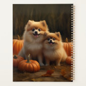 ポメラニア犬パピーオータムデライトカボチャ プランナー手帳 (裏面)