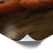 ポメラニア犬パピーオータムデライトカボチャ ポスター (コーナー)