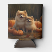 ポメラニア犬パピーオータムデライトカボチャ 缶クーラー (正面)