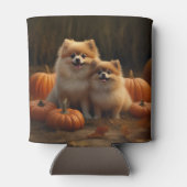 ポメラニア犬パピーオータムデライトカボチャ 缶クーラー (裏面)