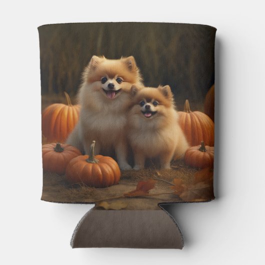 ポメラニア犬パピーオータムデライトカボチャ 缶クーラー (裏面)