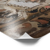 ポメラニア犬パピートリオヴィンテージ フォトプリント (角)