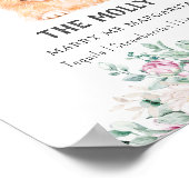 ポメラニア犬パピー結婚の特徴的なドリンクの看板 ポスター (角)