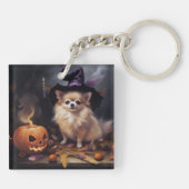 ポメラニア犬パンプキンズハロウィンホラー キーホルダー (裏面)