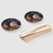 ポメラニア犬パンプキンズハロウィンホラー ハンドファン (組立なし)